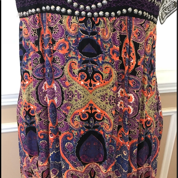 ANGIE STRAPPY HALTER WITH BEADING NWT - Picture 5 of 11